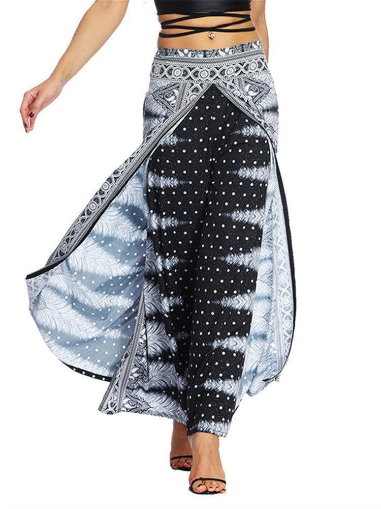 Boho Vintage Wide Leg Yoga Pants