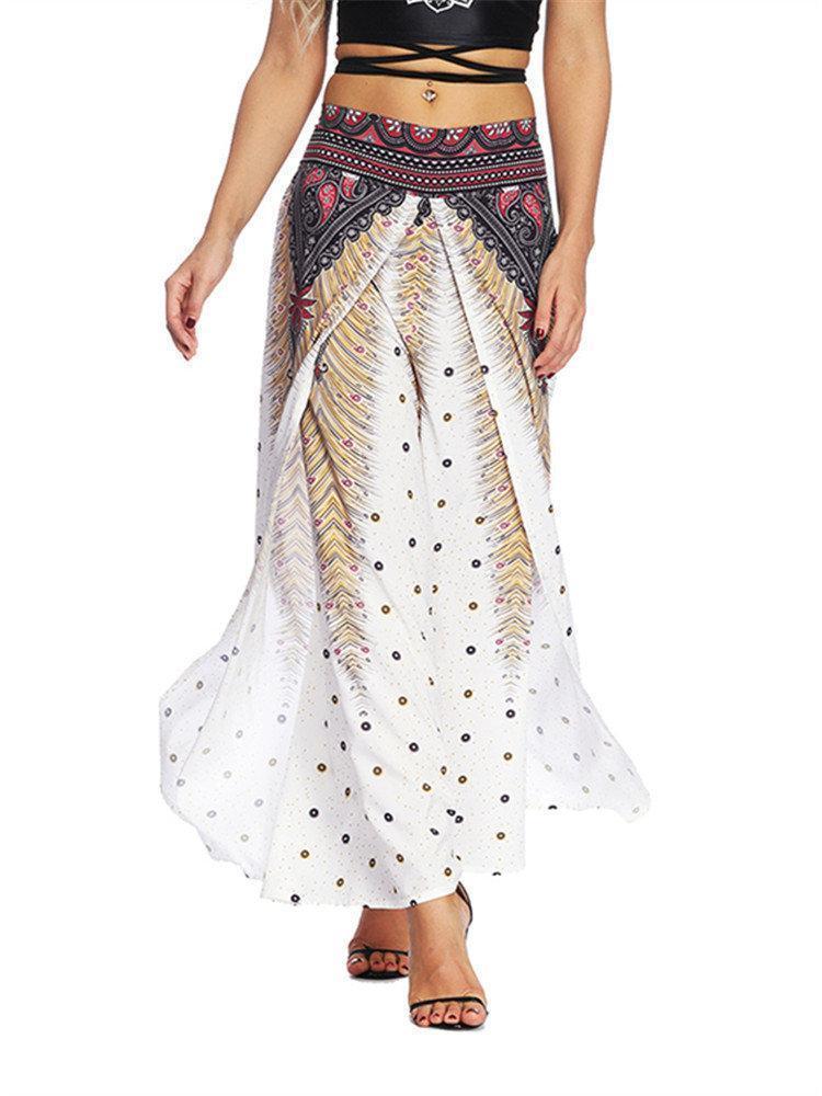 Bohemian Wide Leg Yoga Inregular Pants