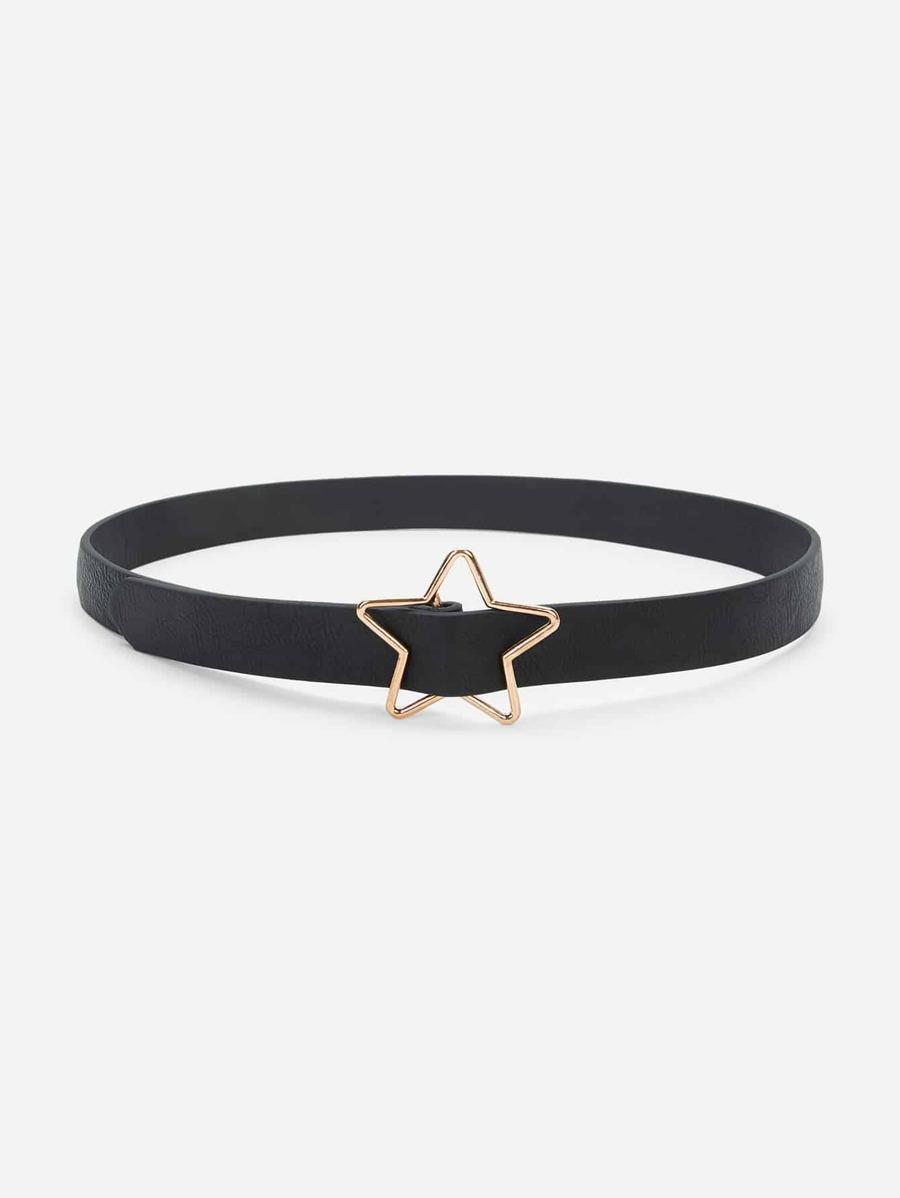 Metal Star Shaped Buckle Belt